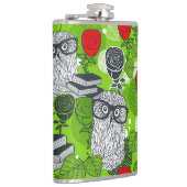 Owl in rode rozen heupfles (Rechts)