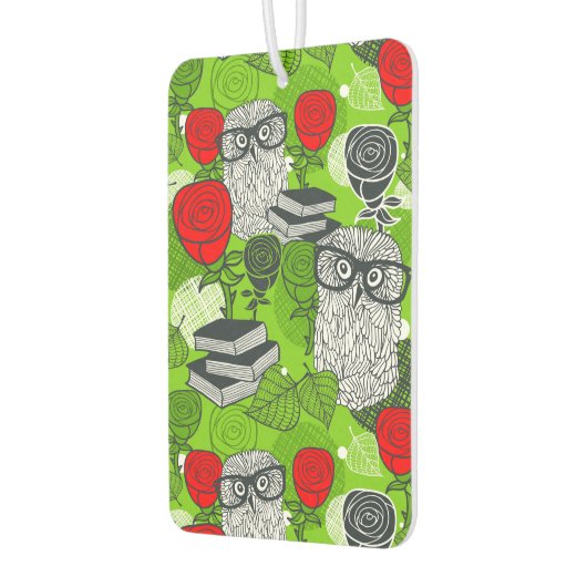 Owl in rode rozen luchtverfrisser (Links)