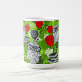 Owl in rode rozen magische mok (Midden)