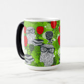 Owl in rode rozen magische mok (Voorkant links)