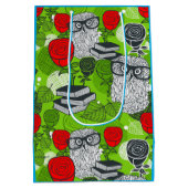 Owl in rode rozen medium cadeauzakje (Achterkant)