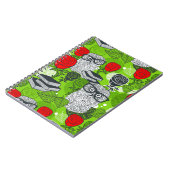 Owl in rode rozen notitieboek (Linkerzijde)