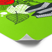 Owl in rode rozen poster (Hoek)