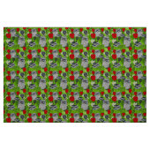 Owl in rode rozen stof (Fat Quarter)