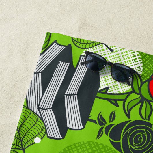 Owl in rode rozen strandlaken (In situ)