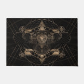 Owl in Sacred Geometry Composition Deurmat (Voorkant)