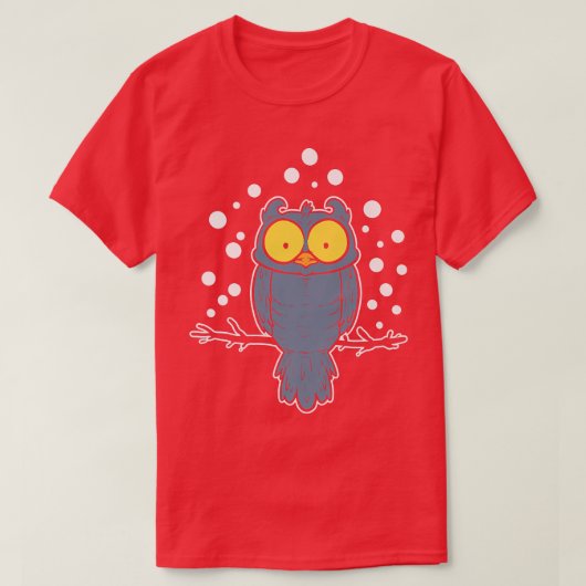 Owl in sneeuwboarder t-shirt (Design voorkant)