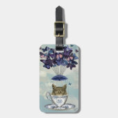 Owl in Teacup 2 Bagagelabel (Voorkant verticaal)