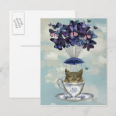 Owl in Teacup 2 Briefkaart (Voorkant / Achterkant)