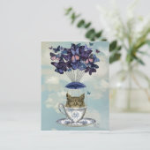 Owl in Teacup 2 Briefkaart (Staand voorkant)