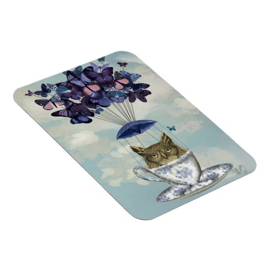 Owl in Teacup 2 Magneet (Rechterzijde)