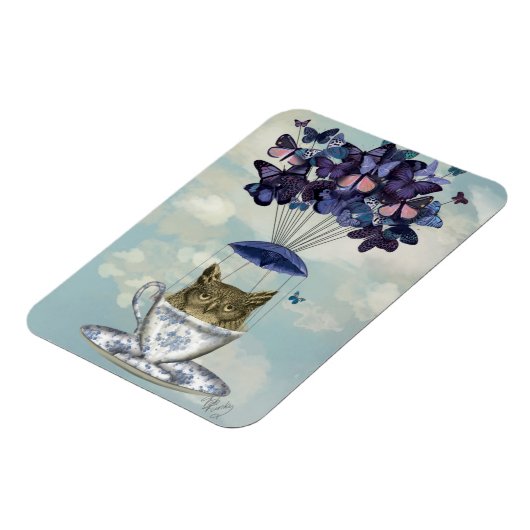 Owl in Teacup 2 Magneet (Linkerzijde)