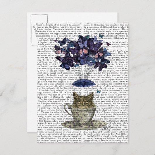 Owl in Teacup Briefkaart (Voorkant / Achterkant)