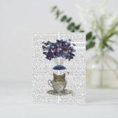 Owl in Teacup Briefkaart (Staand voorkant)