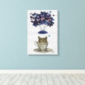 Owl in Teacup Canvas Afdruk (Insitu (Houten vloer))