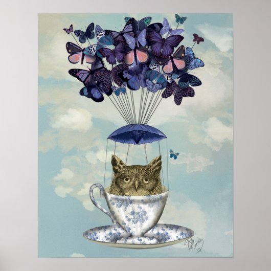 Owl in Teacup Poster (Voorkant)