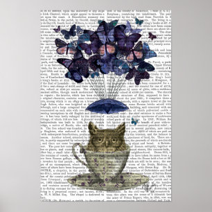 Owl in Teacup Poster