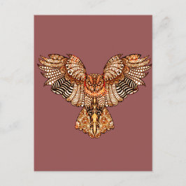 Owl in vlucht 2 briefkaart