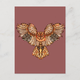 Owl in vlucht 2 briefkaart