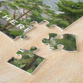 Owl in vlucht | Cool Natuur Lover Art Monogrammed Legpuzzel (Zijkant)