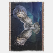 Owl in vlucht deken (Voorkant Verticaal)
