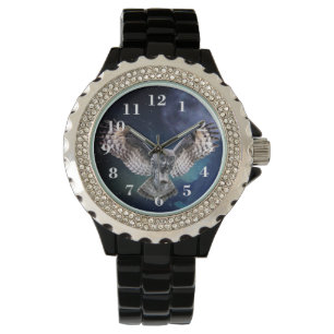 Owl in vlucht horloge