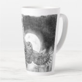 Owl in vlucht latte mok (Rechterhoek)