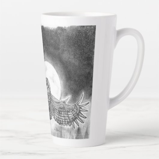 Owl in vlucht latte mok (Rechts)