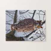 "Owl in Winter" Puzzle Legpuzzel (Horizontaal)