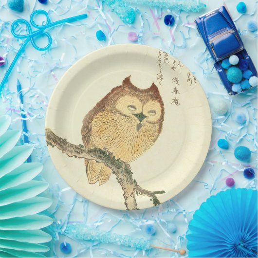 Owl |  Japans Fine Art Papier Borden Papieren Bordje (Feest)