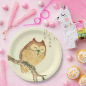 Owl |  Japans Fine Art Papier Borden Papieren Bordje (Feest)