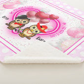 Owl je hebt liefde nodig | Kleurrijk groot Sherpa Deken (3/4)