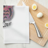 Owl je hebt liefde nodig, Owl Kitchen Towel Theedoek (Quarter Fold)
