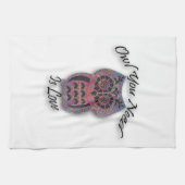 Owl je hebt liefde nodig, Owl Kitchen Towel Theedoek (Horizontaal)