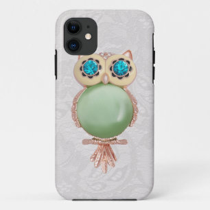 Owl Jewel & Paisley Lace PRINTED AFBEELDING iPhone 11 Hoesje