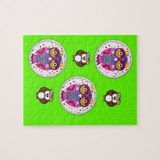 Owl Jigzaag Puzzle Legpuzzel (Horizontaal)