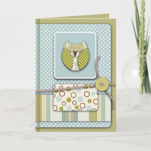 Owl-kaart Feestdagen Kaart (Voorkant)