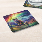 Owl Kartonnen Onderzetters (Schuin)