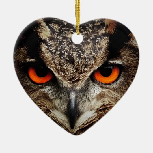 Owl Keramisch Ornament (Voorkant)