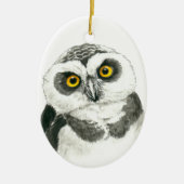 Owl Keramisch Ornament (Voorkant)