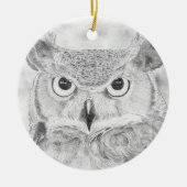 Owl Keramisch Ornament (Voorkant)