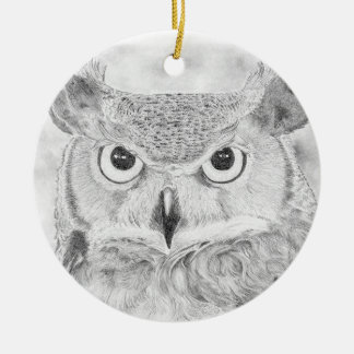 Owl Keramisch Ornament