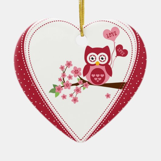 Owl Keramisch Ornament (Voorkant)