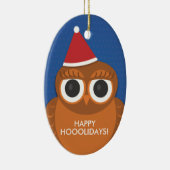 Owl kerstkerstkerstkerstsieraad keramisch ornament (Rechts)