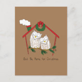 Owl Kerstmis Cute Funny Holiday Briefkaart (Voorkant)