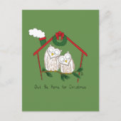 Owl Kerstmis Cute Funny Holiday Briefkaart (Voorkant)