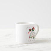 Owl Kerstmis Cute Funny Holiday Espresso Kop (Voorkant rechts)
