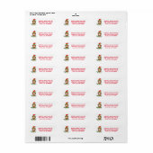 Owl Kerstmis Cute Funny Holiday Etiket (Full Sheet)
