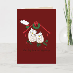 Owl Kerstmis Cute Funny Holiday Kaart