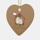 Owl Kerstmis Cute Funny Holiday Keramisch Ornament (Links)